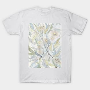 Soft Gentle Gum Leaves and Flowers T-Shirt